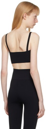 VAARA Black Technical Knit Crop Bra
