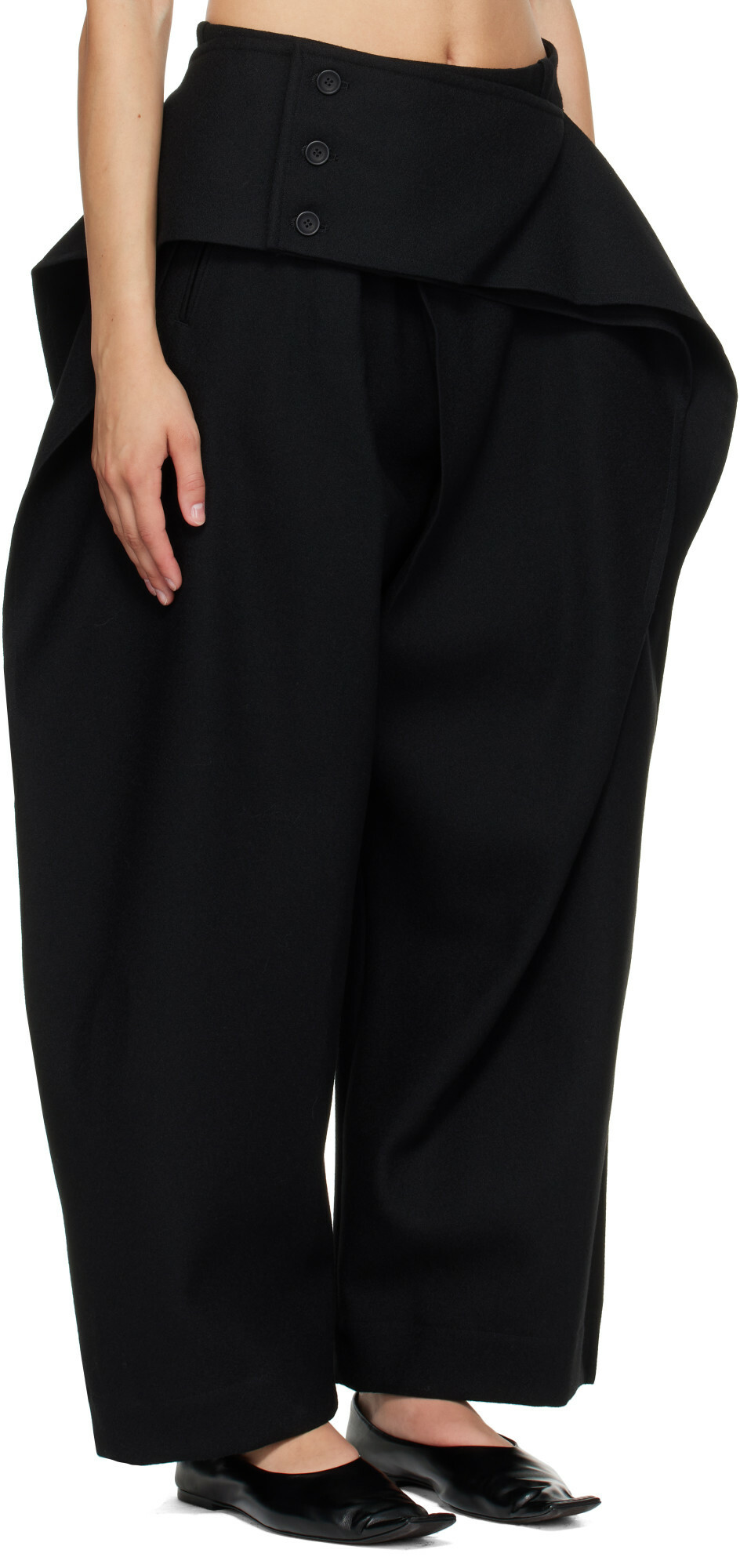 ISSEY MIYAKE Black Calligraph Trousers