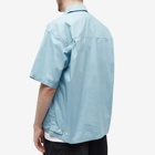 FrizmWORKS Men's Short Sleeve Trucker Shirt in Ash Blue