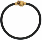 Alexander McQueen Black Cord Skull Bracelet