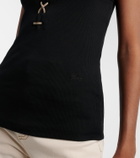 Burberry Ribbed-knit cotton-blend tank top