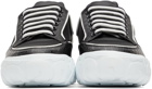 Alexander McQueen Black & White Neoprene Court Trainer Sneakers