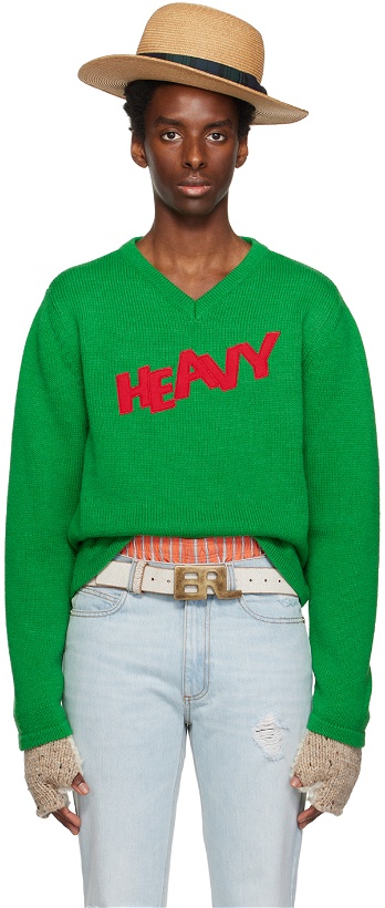 Photo: ERL Green Patch Sweater