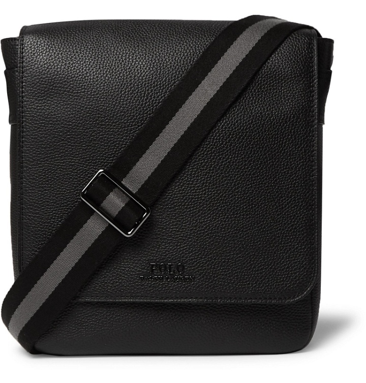 Photo: Polo Ralph Lauren - Pebble-Grain Leather Messenger Bag - Black