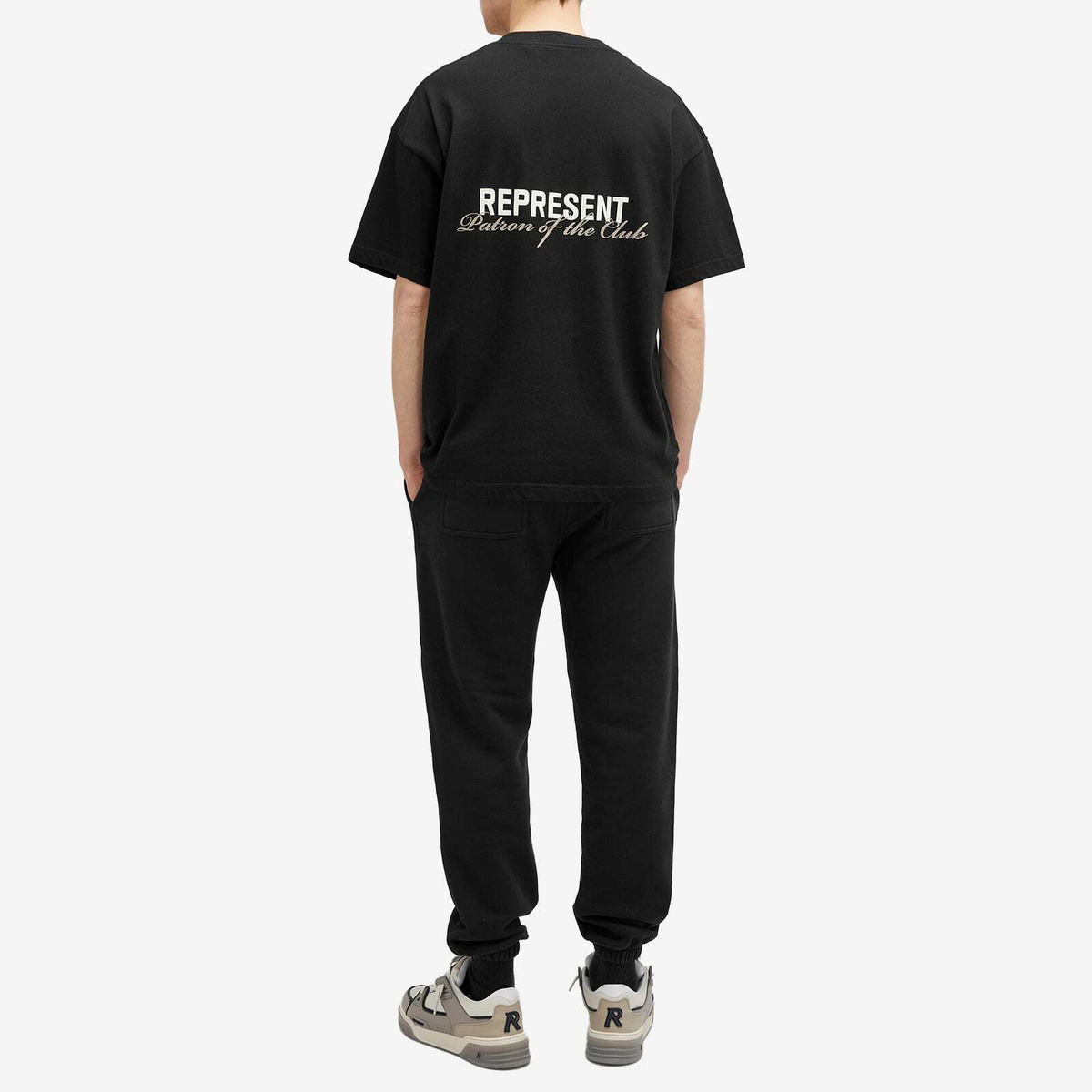 Represent Men's Patron Of The Club T-Shirt in Black Represent