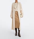 Jardin des Orangers Virgin wool and cashmere midi skirt