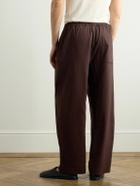 SSAM - Junes Straight-Leg Wool-Blend Twill Trousers - Brown