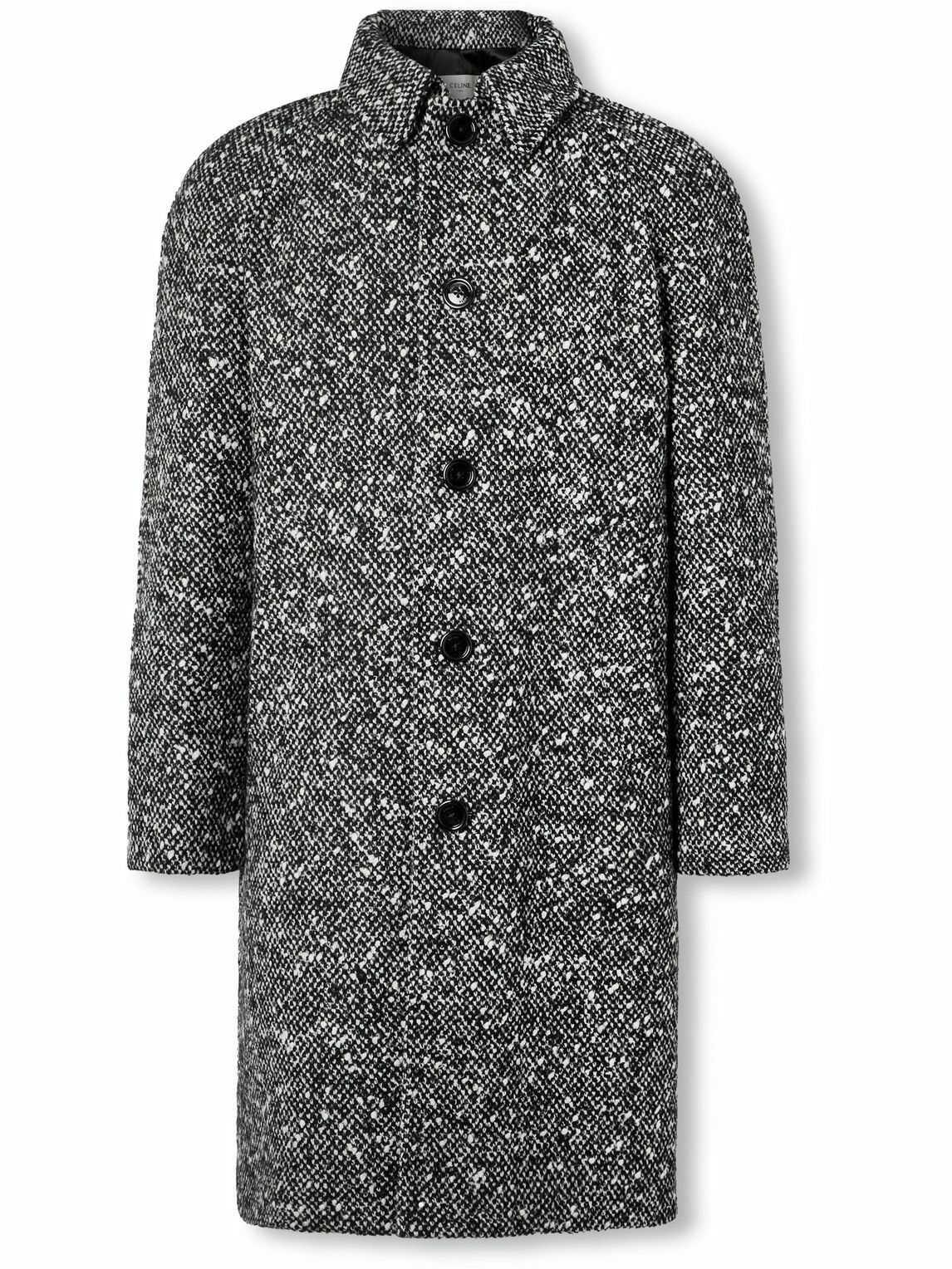 CELINE - Wool-Blend Tweed Coat - Black