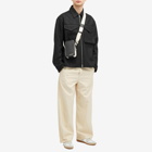 Jil Sander Men's Melton Wool Zip Overshirt in Black