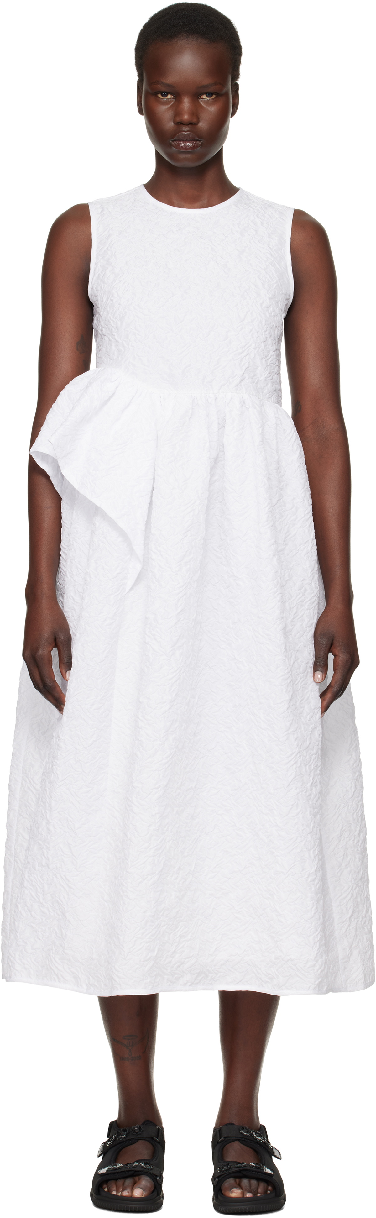 Cecilie Bahnsen White Karmen Midi Dress Cecilie Bahnsen Cecilie Bahnsen White Karmen Midi Dress Cecilie Bahnsen