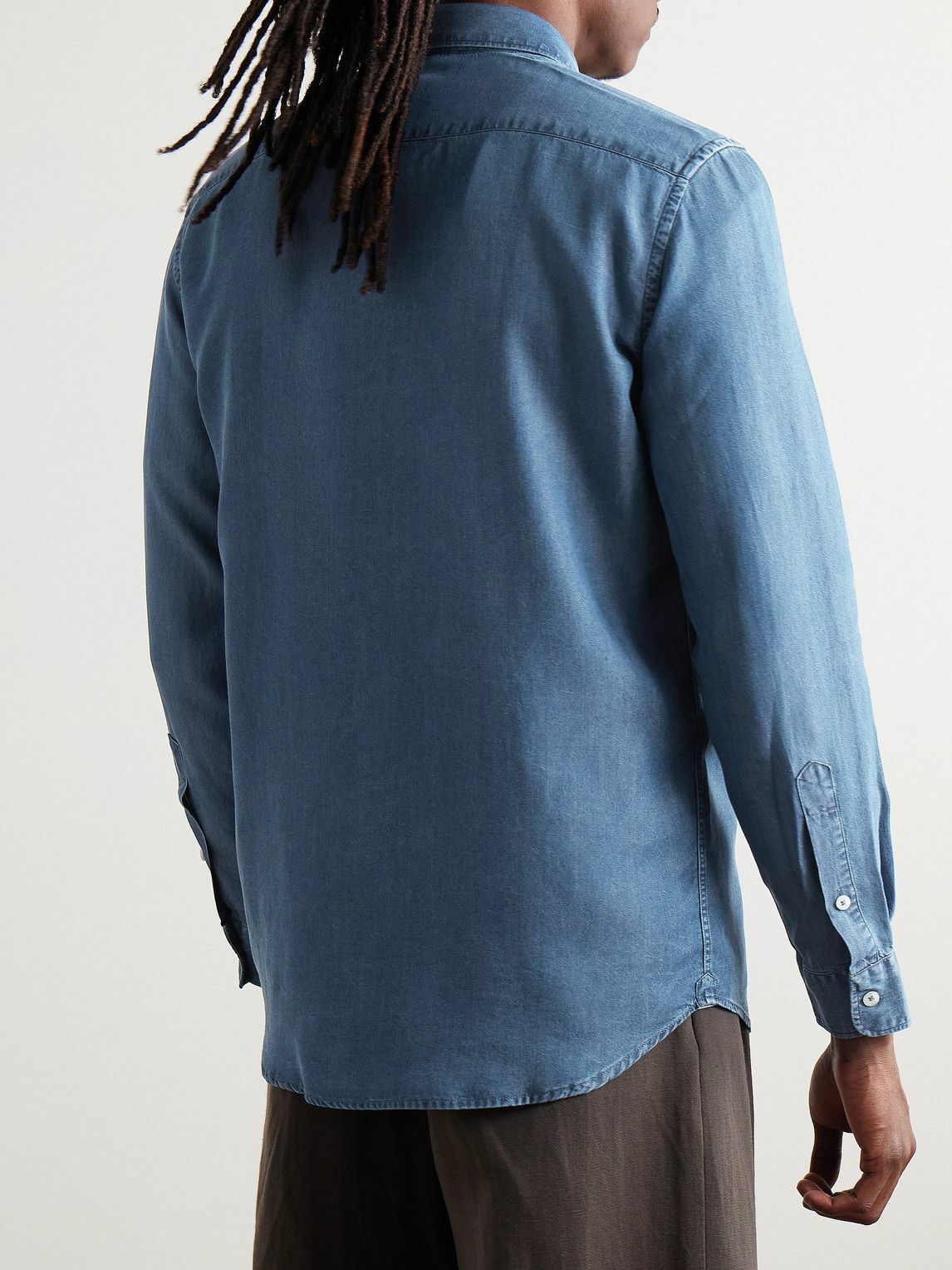 Altea - Antoine Lyocell-Chambray Shirt - Blue