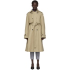 Matthew Adams Dolan Khaki Double-Breasted Trench Coat