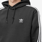 Adidas Men's 3 Stripe Hoody in Black