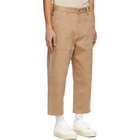 AMI Alexandre Mattiussi Beige Worker Fit Trousers