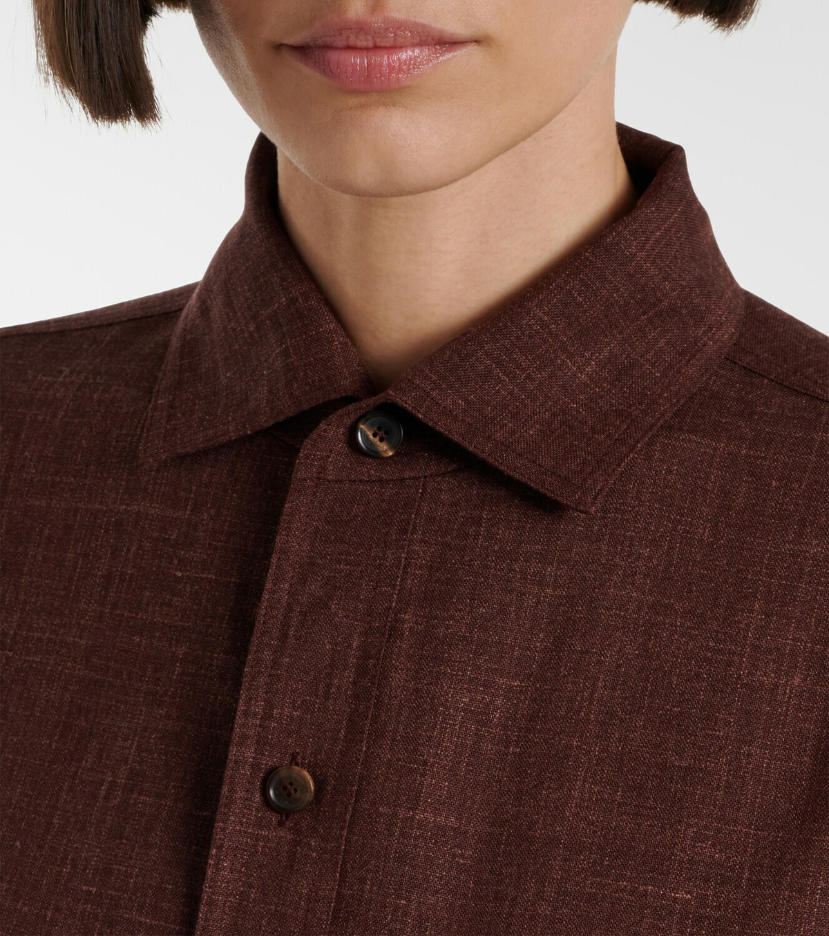 Loro Piana Ida wool, silk, and linen shirt