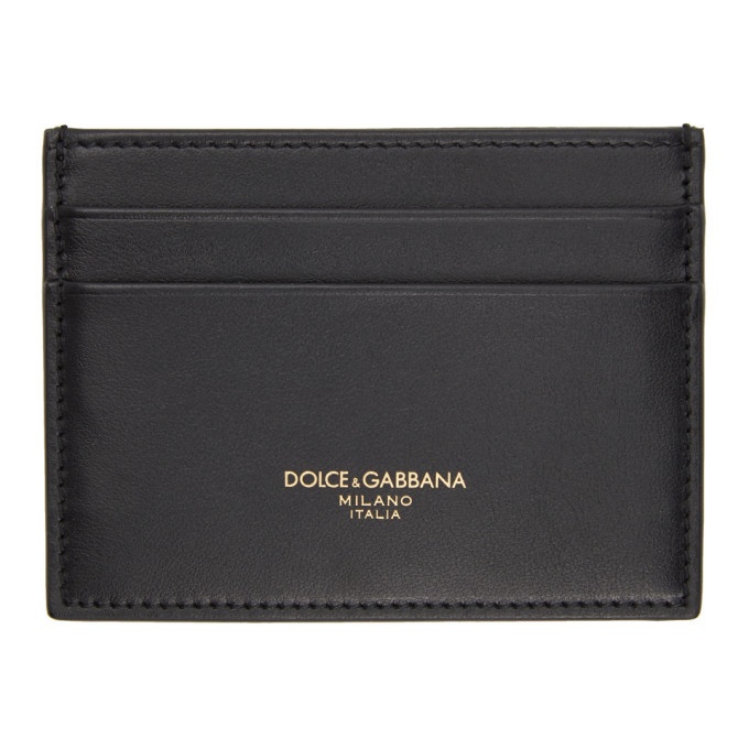 Photo: Dolce and Gabbana Black Leather Logo Card Holder