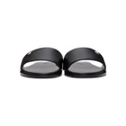 Jimmy Choo Black Minea JC Flat Sandals