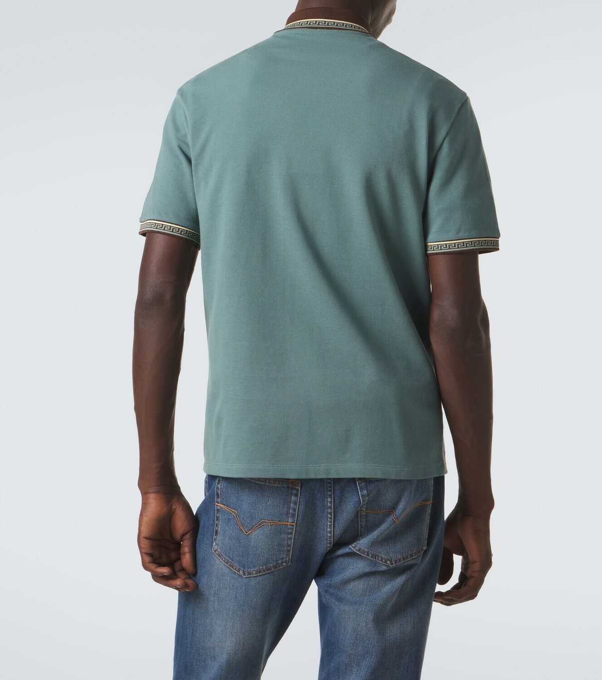Versace Greca cotton piqué polo shirt