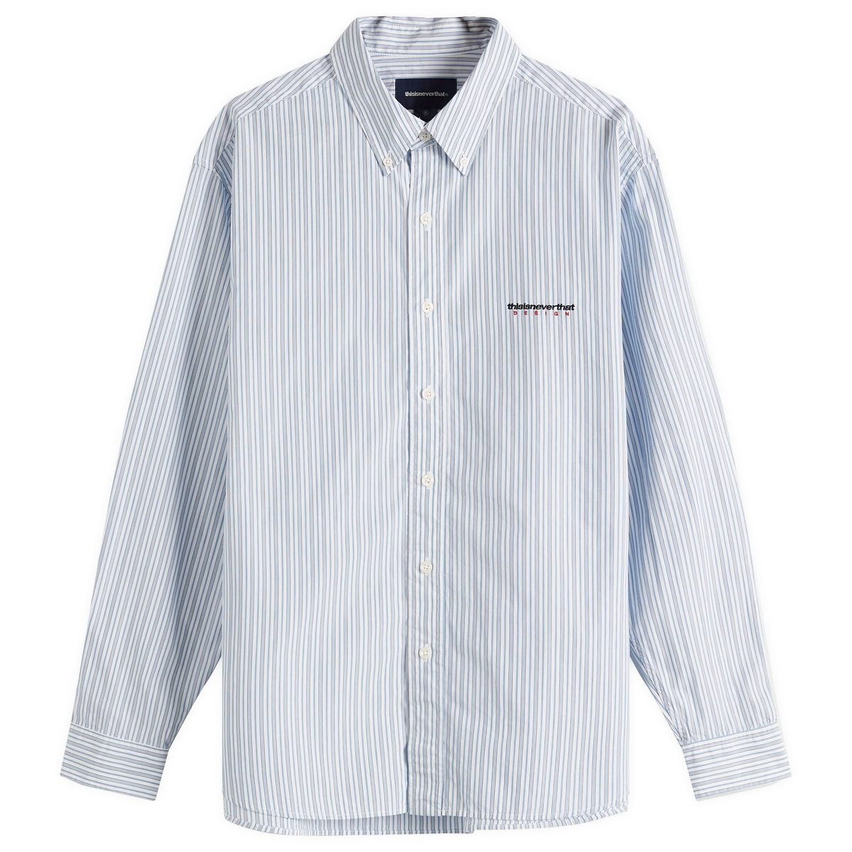 thisisneverthat DSN Striped Shirt ホワイト S thisisneverthat Men's Dsn Striped Shirt in White thisisneverthat