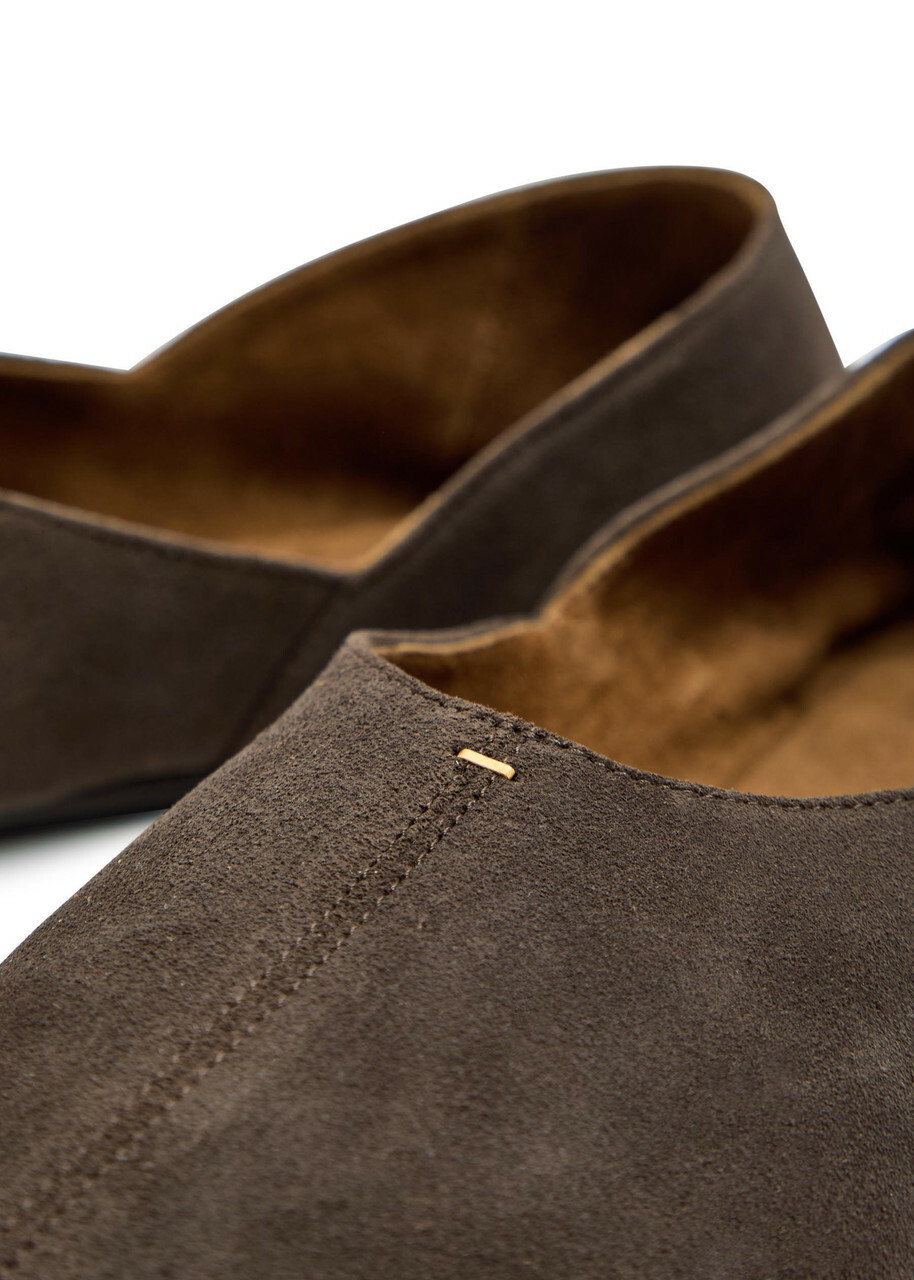Khaite Jane Suede Ballet Flats Brown