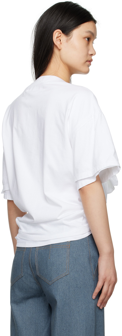 MM6 Maison Margiela White Sliced T-Shirt MM6 Maison Margiela