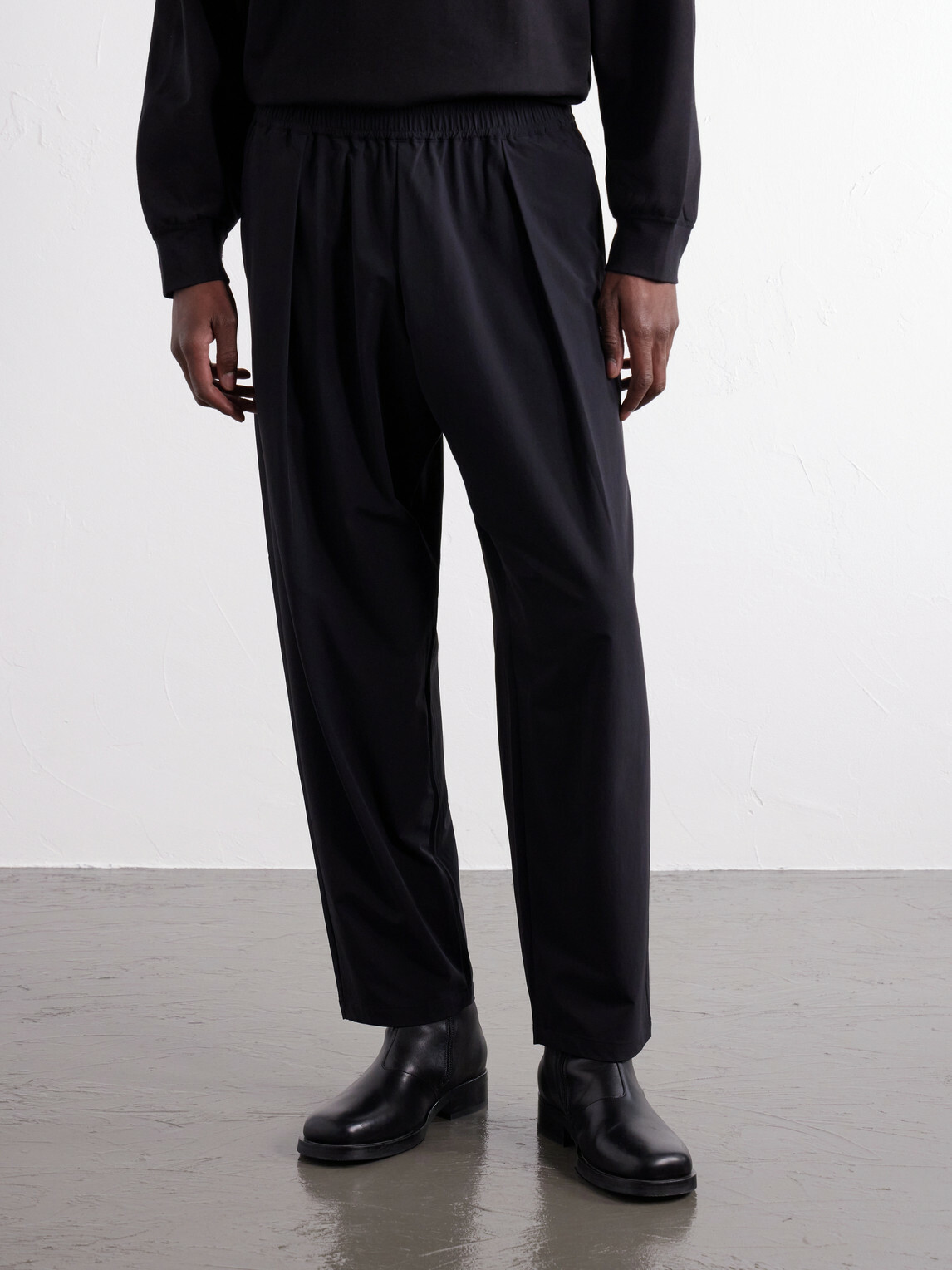 Graphpaper - Wide-Leg Pleated PERTEX® EQUILIBRIUM Trousers - Black