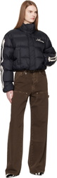 AMIRI Black Bones Cropped Down Jacket