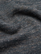 Inis Meáin - Knitted Linen Polo Shirt - Gray