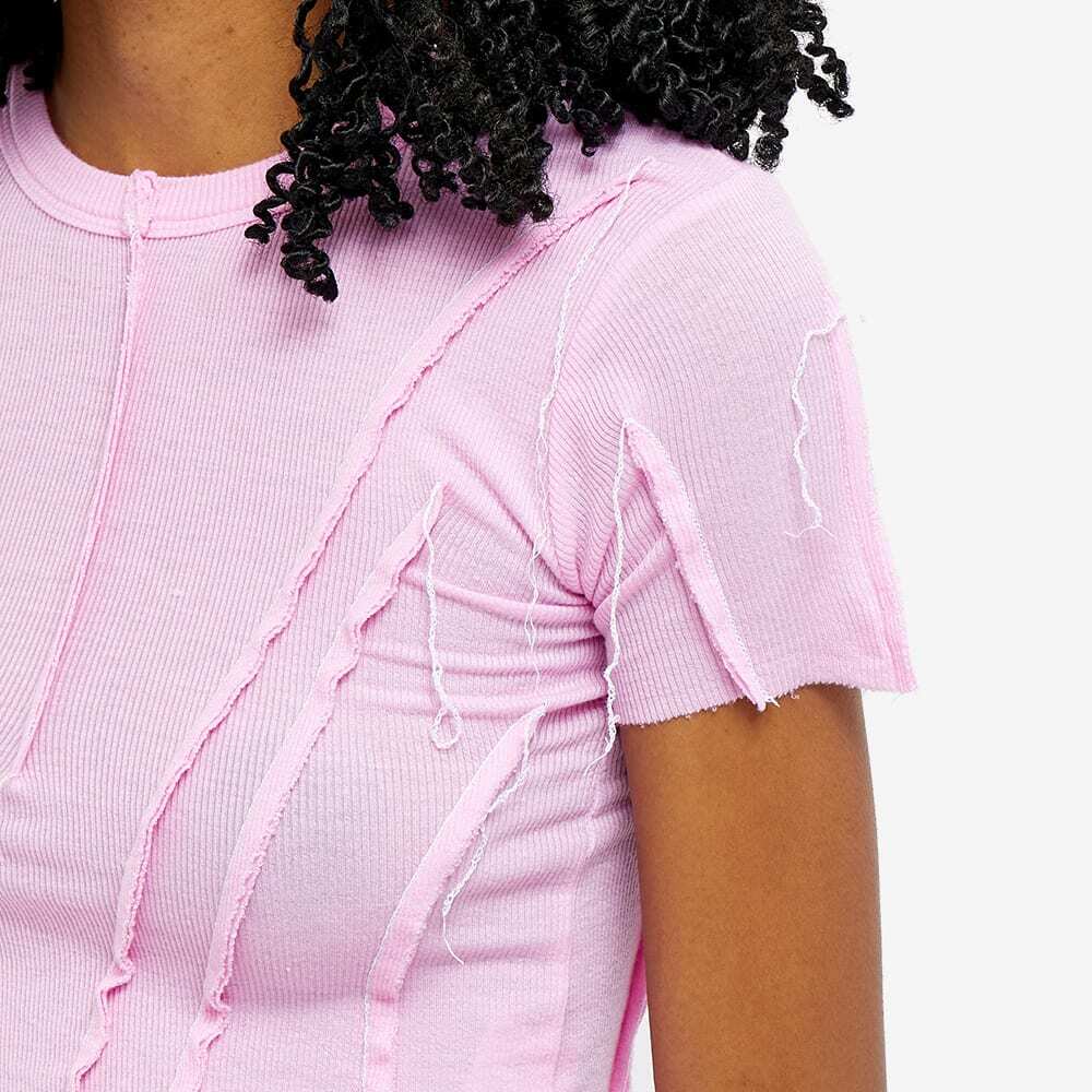 トップス SAMI MIRO VINTAGE ASYMMETRIC T-shirt Sami Miro Vintage - Asymmetric Tee in White Rib – SAMI MIRO