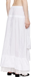 OPEN YY White Rolled Waist Tiered Midi Skirt