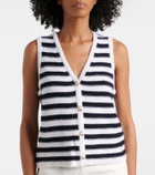 Jardin des Orangers Striped cashmere sweater vest