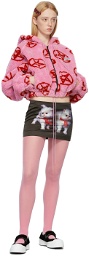 Ashley Williams SSENSE Exclusive Pink Faux-Fur Pentagram Hoodie