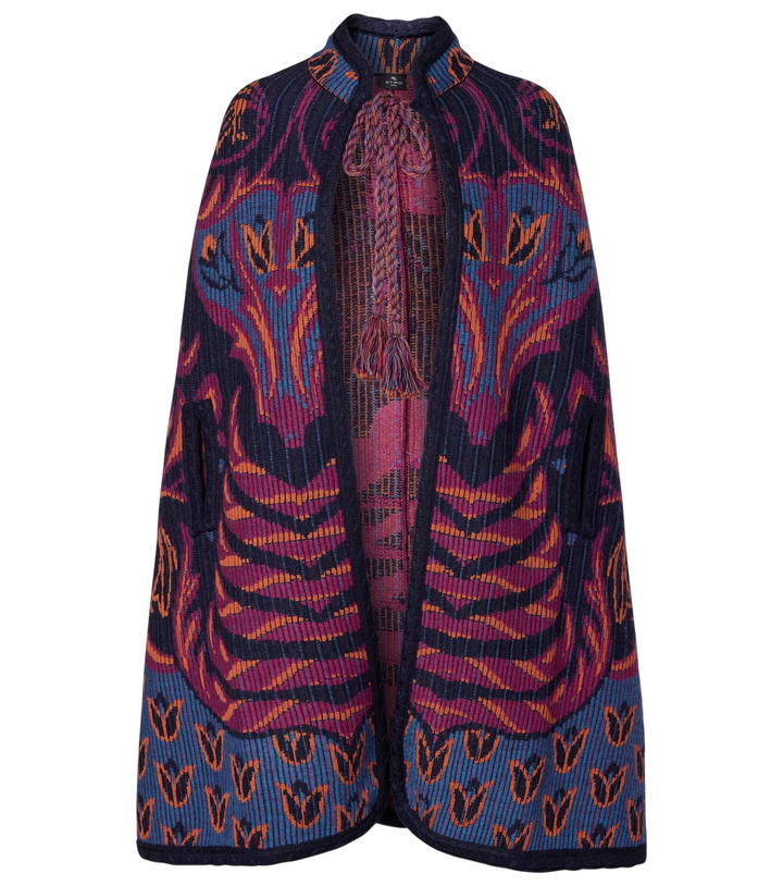 Photo: Etro Jacquard wool and cotton-blend cape