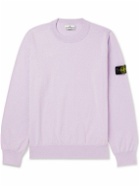 Stone Island Junior - Ages 6-8 Logo-Appliquéd Ribbed Cotton Sweater - Purple