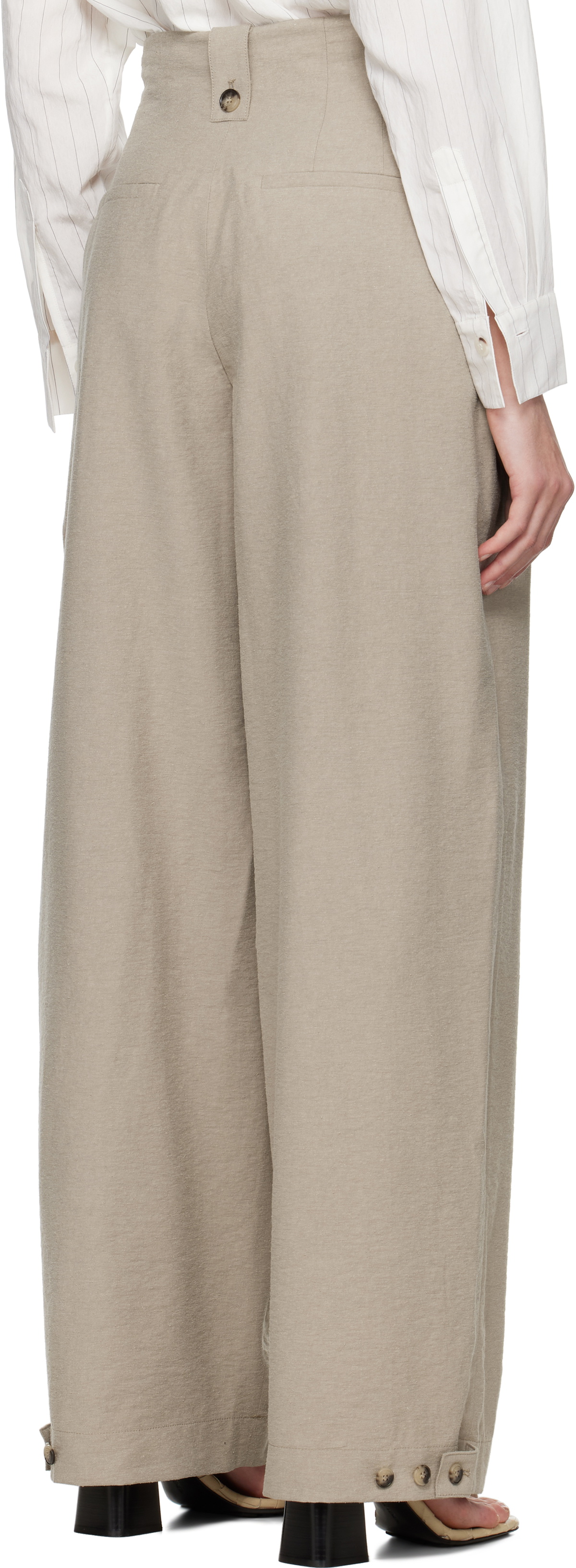 Nanushka Beige Jenci Trousers