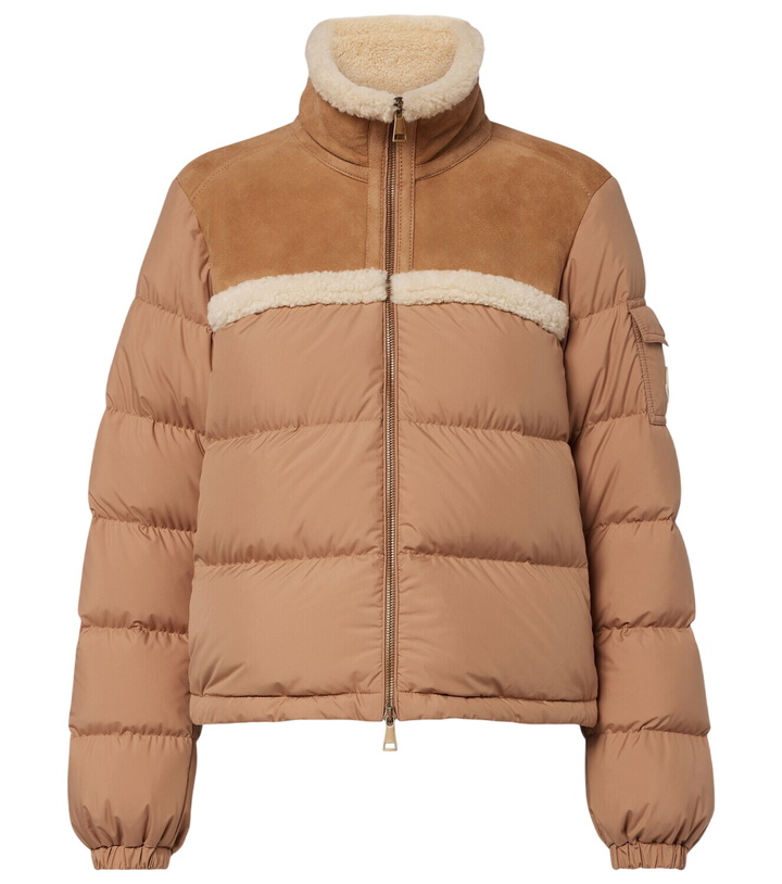 Photo: Moncler Aurore shearling-trimmed down jacket
