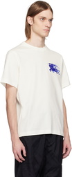 Burberry White EKD Cotton T-shirt