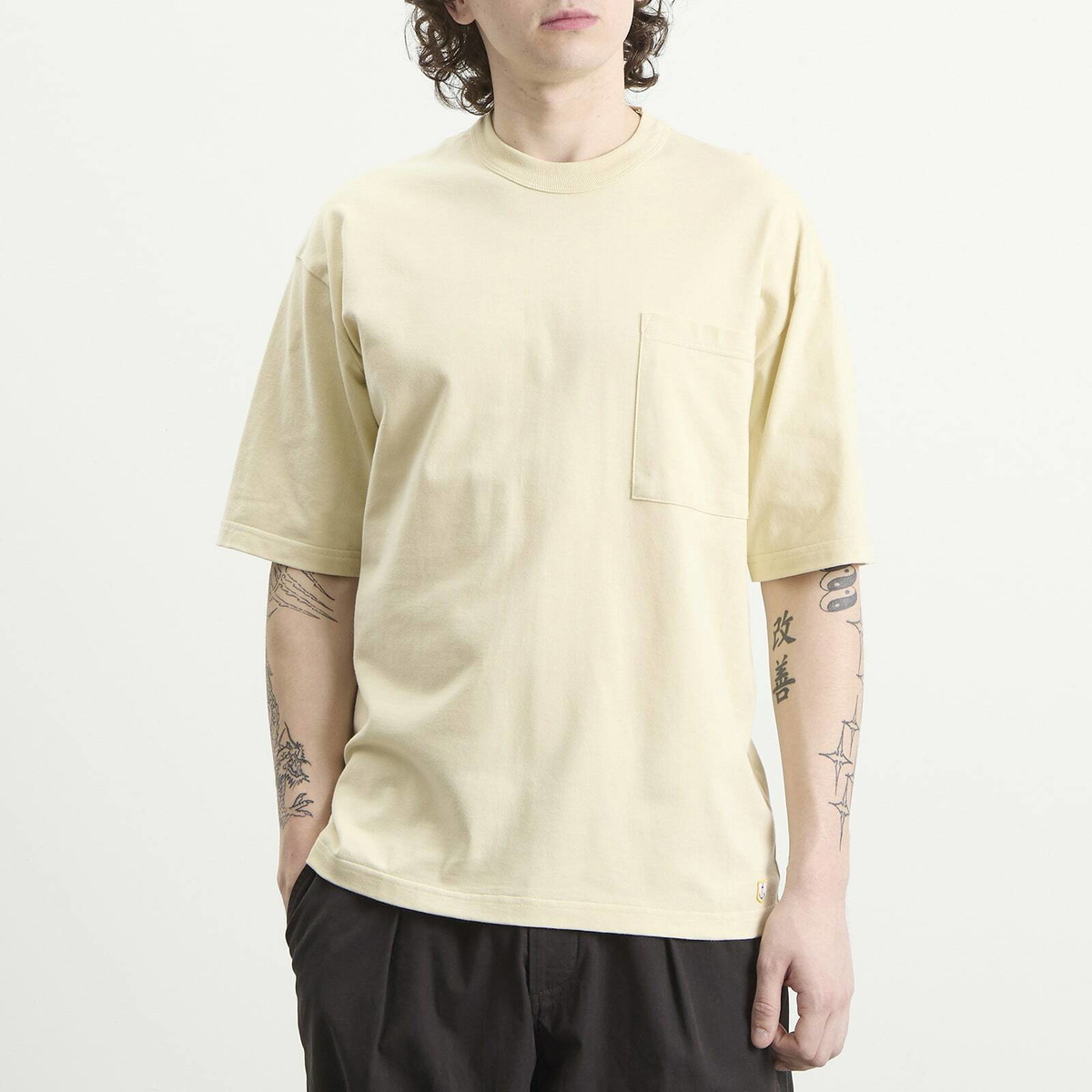 Armor-Lux Men's Heavyweight Pocket T-Shirt in Gravel