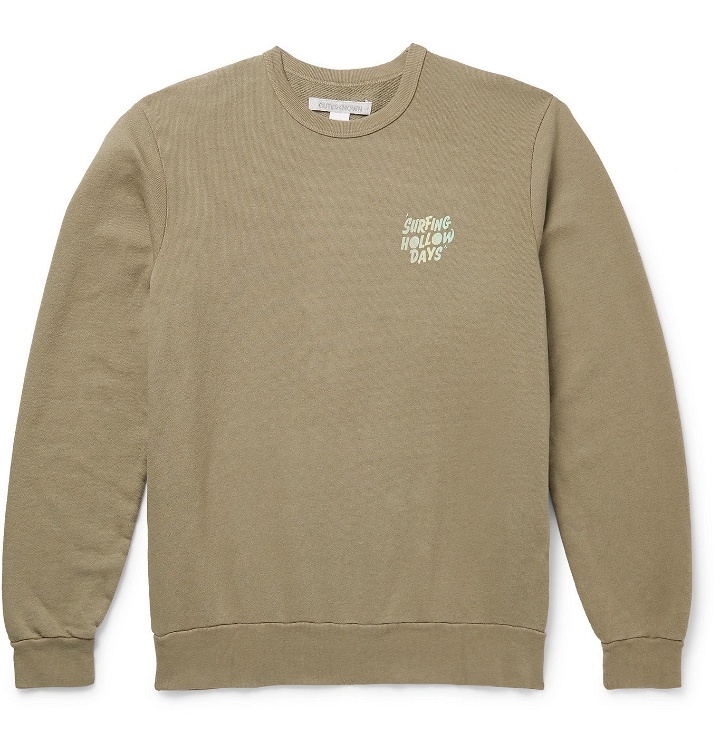 Photo: Outerknown - Printed Loopback Organic Cotton-Blend Jersey Sweatshirt - Green