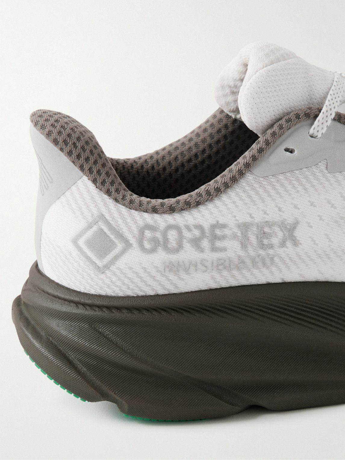 HOKA - Clifton 9 GTX Rubber-Trimmed Mesh Sneakers - White