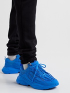 AMIRI - Bone Runner Leather and Suede-Trimmed Mesh Sneakers - Blue