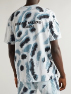 Stone Island - Printed Cotton-Jersey T-Shirt - Blue