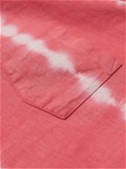 Hartford - Tie-Dyed Striped Slub Cotton-Jersey T-Shirt - Pink