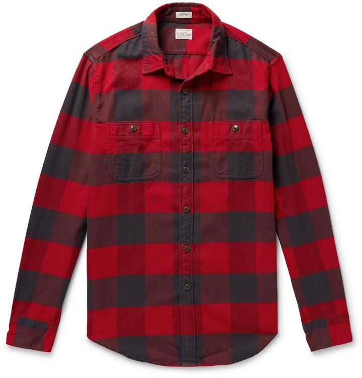 Photo: J.Crew - Buffalo-Check Cotton-Flannel Shirt - Men - Red