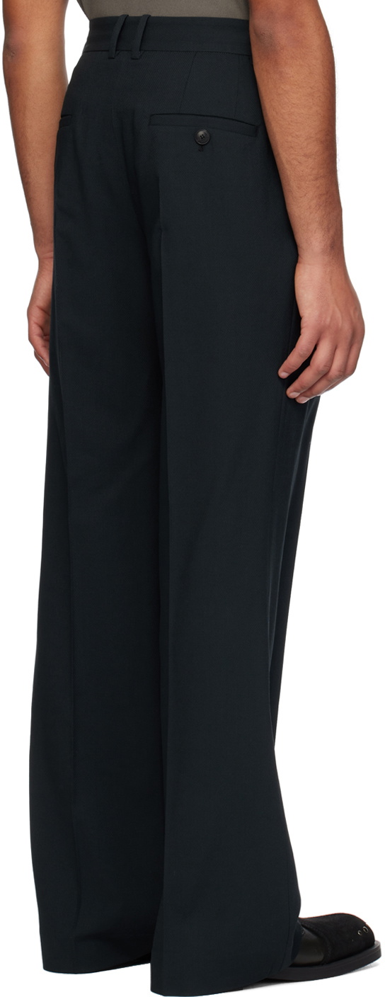 lesugiatelier Black Semi Flared Trousers