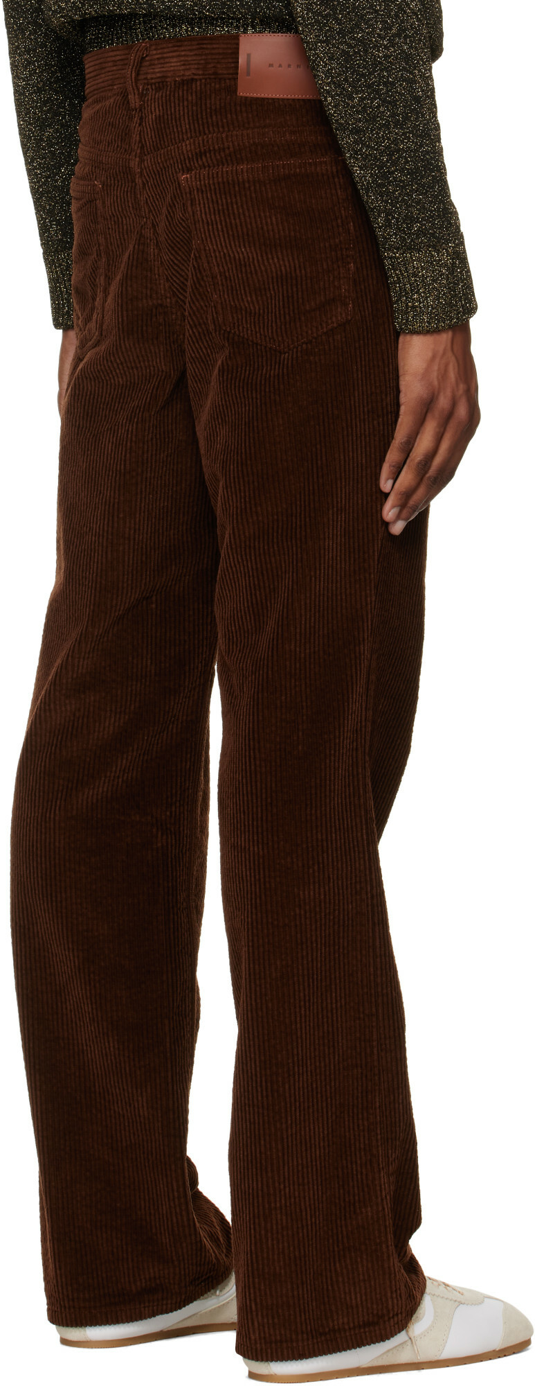 Marni Brown Corduroy Flared Trousers