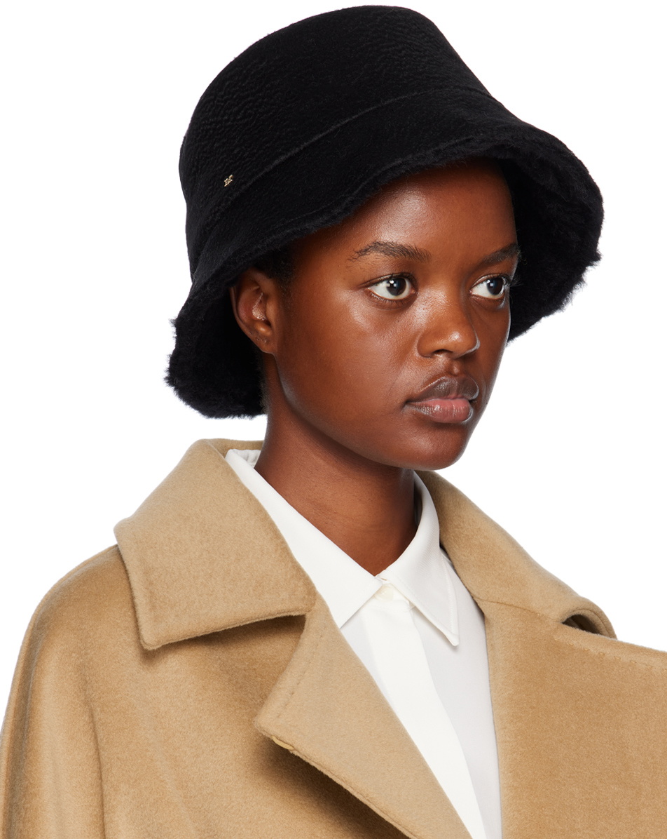 Max Mara Black Fiducia Reversible Hat Max Mara
