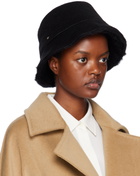 Max Mara Black Fiducia Reversible Hat