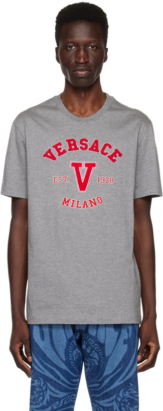 Photo: Versace Gray Varsity T-Shirt