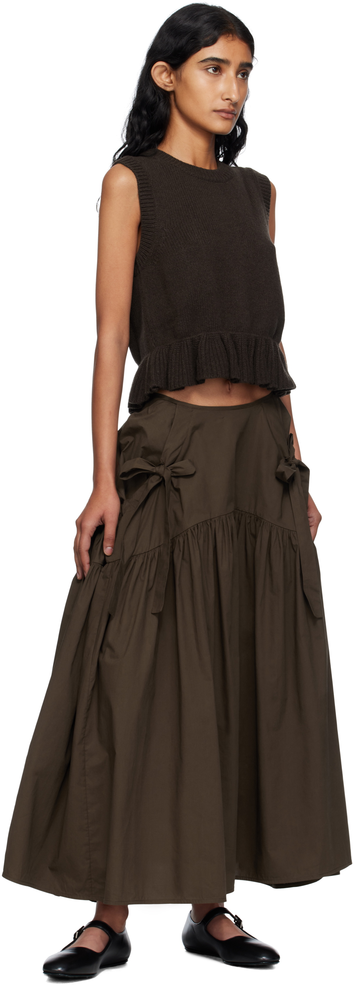 Cecilie Bahnsen Brown Bill Vest